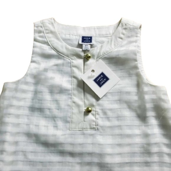 NWT Janie and Jack White Checked Dress Size 2T - Picture 3 of 6